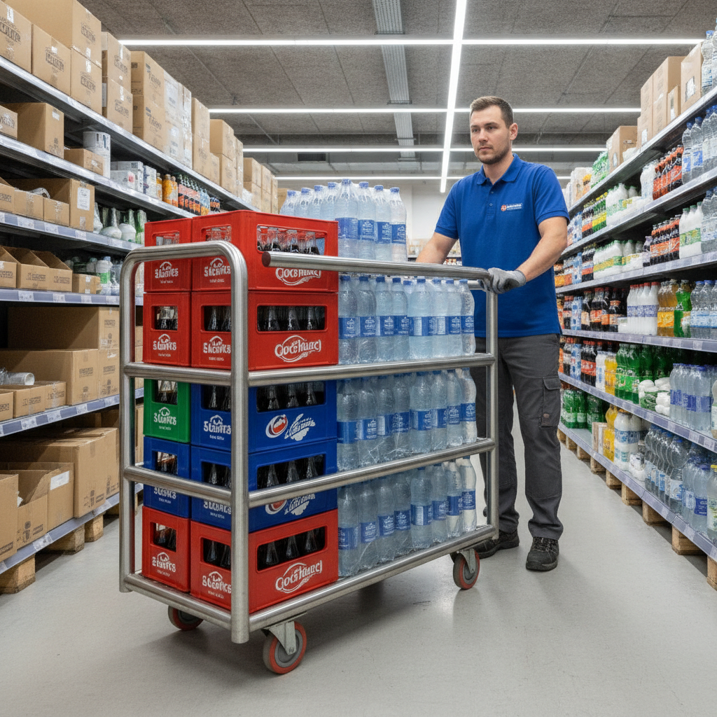Carrinho tubular 300kg: o queridinho do transporte de bebidas